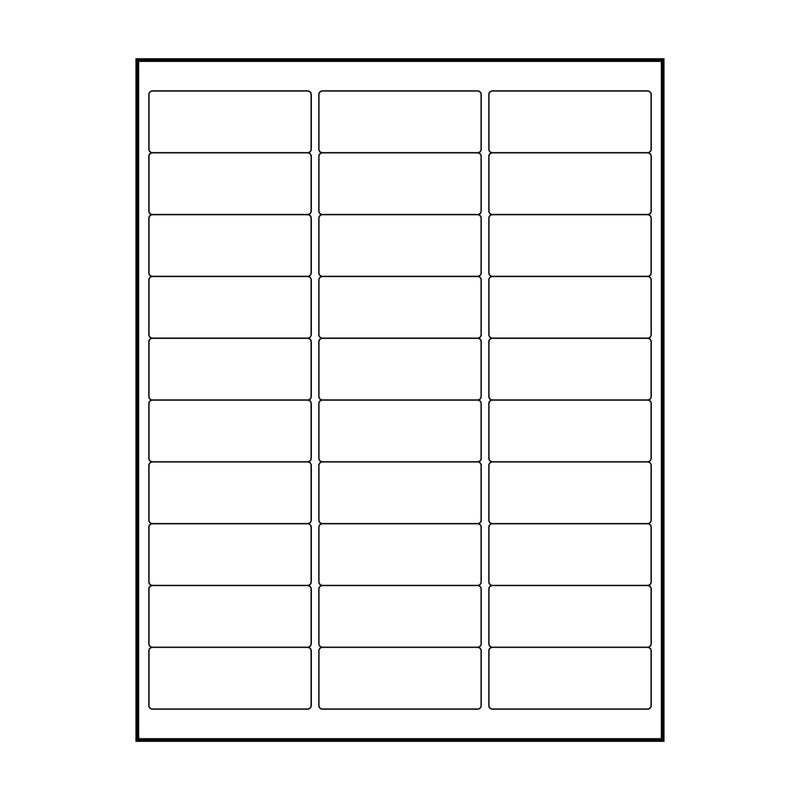 Premium Label Supply White Address Sticker Labels - 2.625"" x 1"" - Laser/Inkjet Compatible - (30 per Sheet), 25 Sheets - 750 Total Adhesive FBA Labels - Image 1